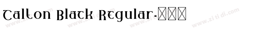 Calton Black Regular字体转换